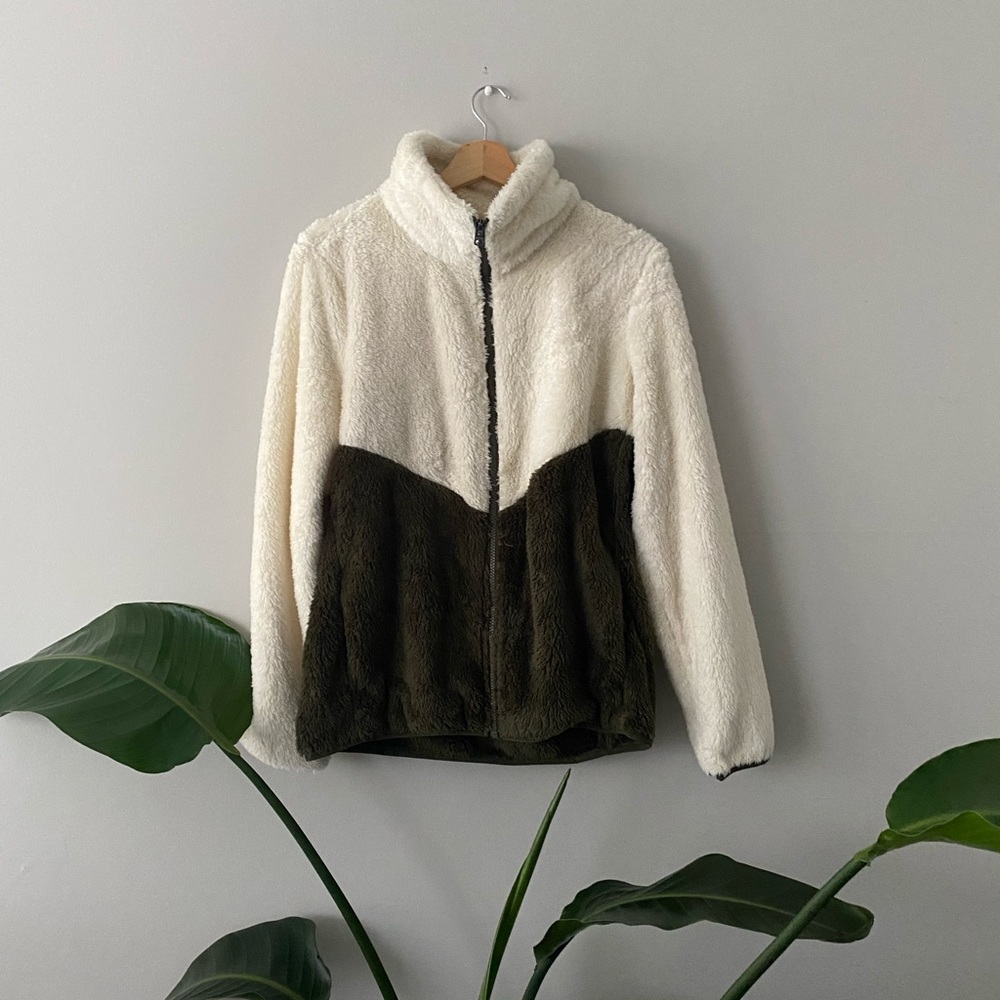 Lucky Brand Faux Fur Zip Up